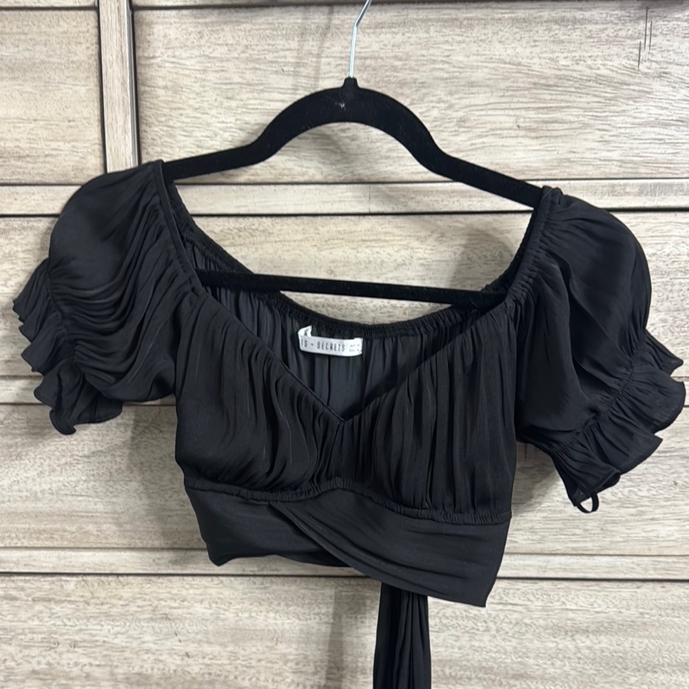 Back crop top with tie in back